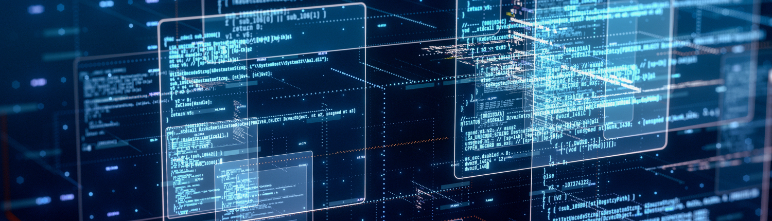 abstract network with random programming code, web and software development concept, futuristic technology, digital connectivity, cyber space