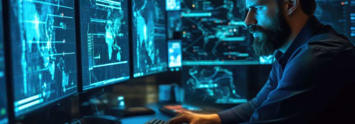 Illustration likely depicting internal or insider threats such as malicious or negligent actors within an organization compromising security.
Used on the WALLIX Inside/Internal Threats page to visually reinforce content about detecting and mitigating risks posed by users