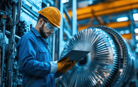Maintenance staff repair a critical piece of equipment, minimizing downtime on the production floor