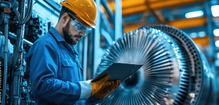 Maintenance staff repair a critical piece of equipment, minimizing downtime on the production floor