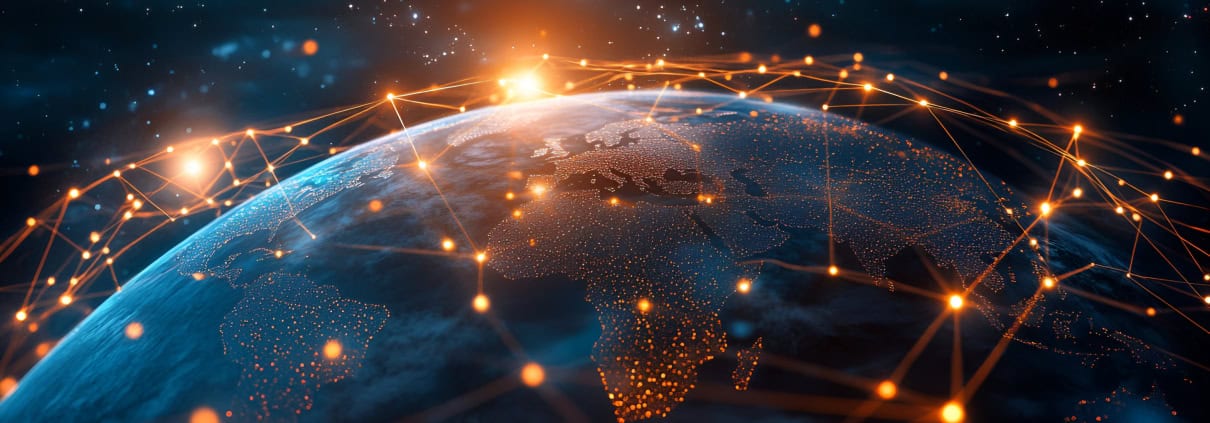 A professional photo showing people working together in a modern office, analyzing data on multiple screens — suited for a WALLIX IT/OT Security or Governance page. It reinforces WALLIX’s mission to provide clear visibility, collaborative risk management, and strong access control across critical systems