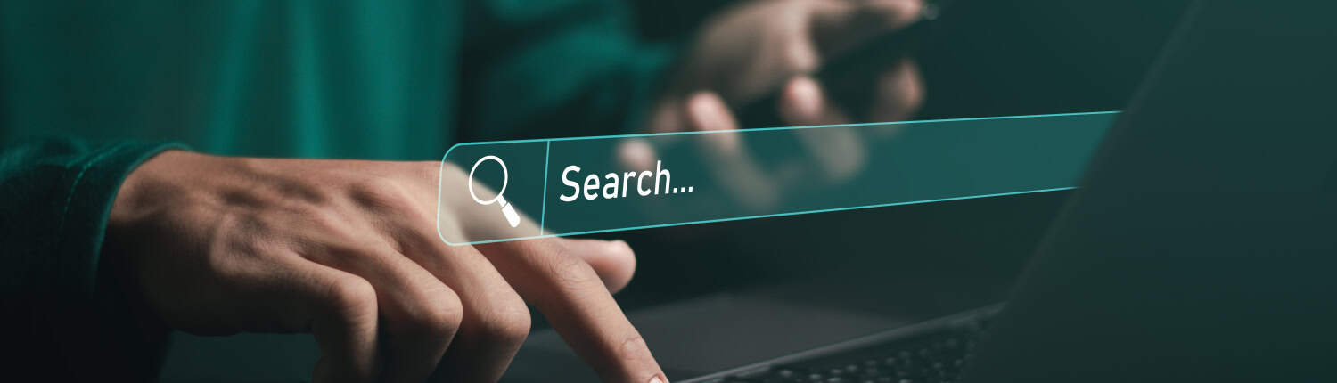 SEO search engine optimization concept, Marketing ranking traffic website, internet technology for business company. A conceptual image representing SEO (Search Engine Optimization) — with keywords, network lines, and data flow, illustrating digital strategy and search‑ranking dynamics. This visual fits a WALLIX Digital Marketing / Cyber Risk Awareness page, highlighting how WALLIX combines cybersecurity expertise with strategic online visibility and thought leadership