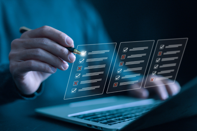 Illustrative graphic for a cyber assessment, reflecting Wallix’s approach to evaluating and improving an organization’s cybersecurity posture. The image aligns with Wallix’s focus on structured risk assessment, compliance maturity, and identity-driven privileged access management in line with the Cyber Assessment Framework (CAF).